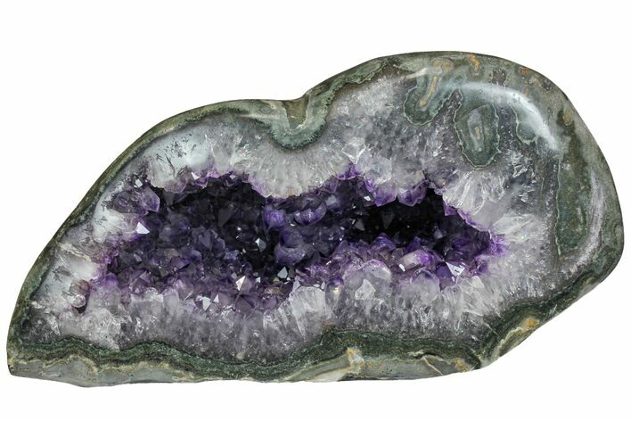 Amethyst Geode With Polished Face - Uruguay #151309